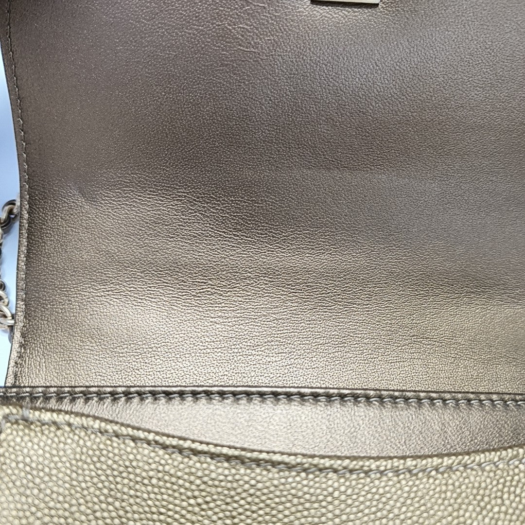Quilted Calfskin Shoulder Bag Gold