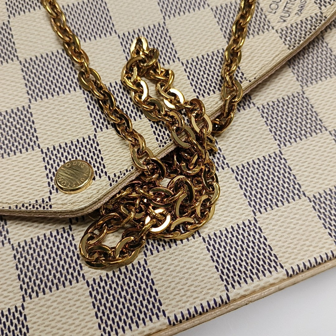 FÉLICIE Damier Azur Coated Canvas White