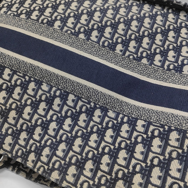 Book Tote Large Oblique Canvas Blue
