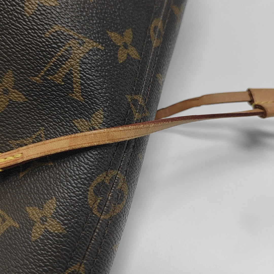 NEVERFULL MM Monogram Coated Canvas Brown