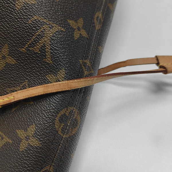 NEVERFULL MM Monogram Coated Canvas Brown