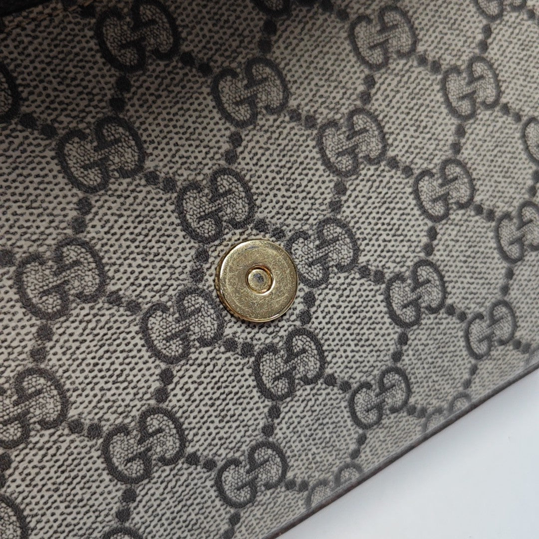 Ophidia Small Monogram Coated Canvas Beige