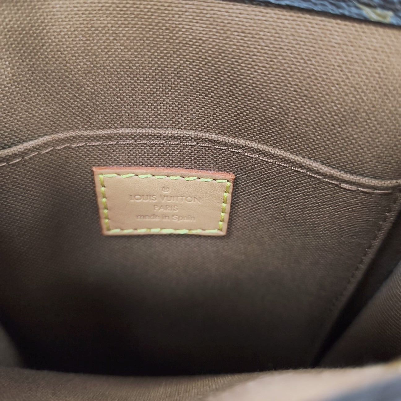 SAC PLAT Mini Monogram Coated Canvas Brown