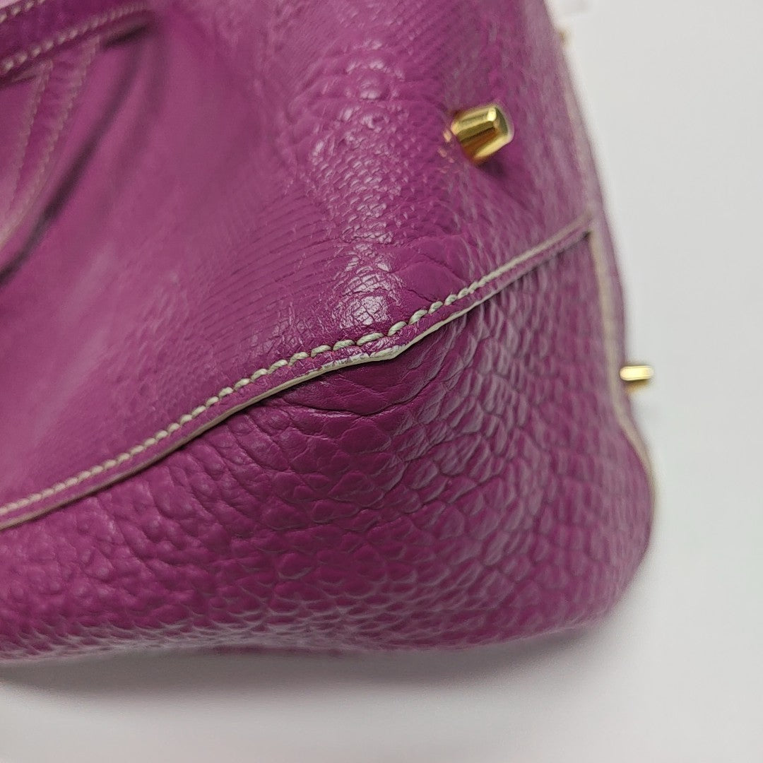 Calfskin Tote Bag Purple