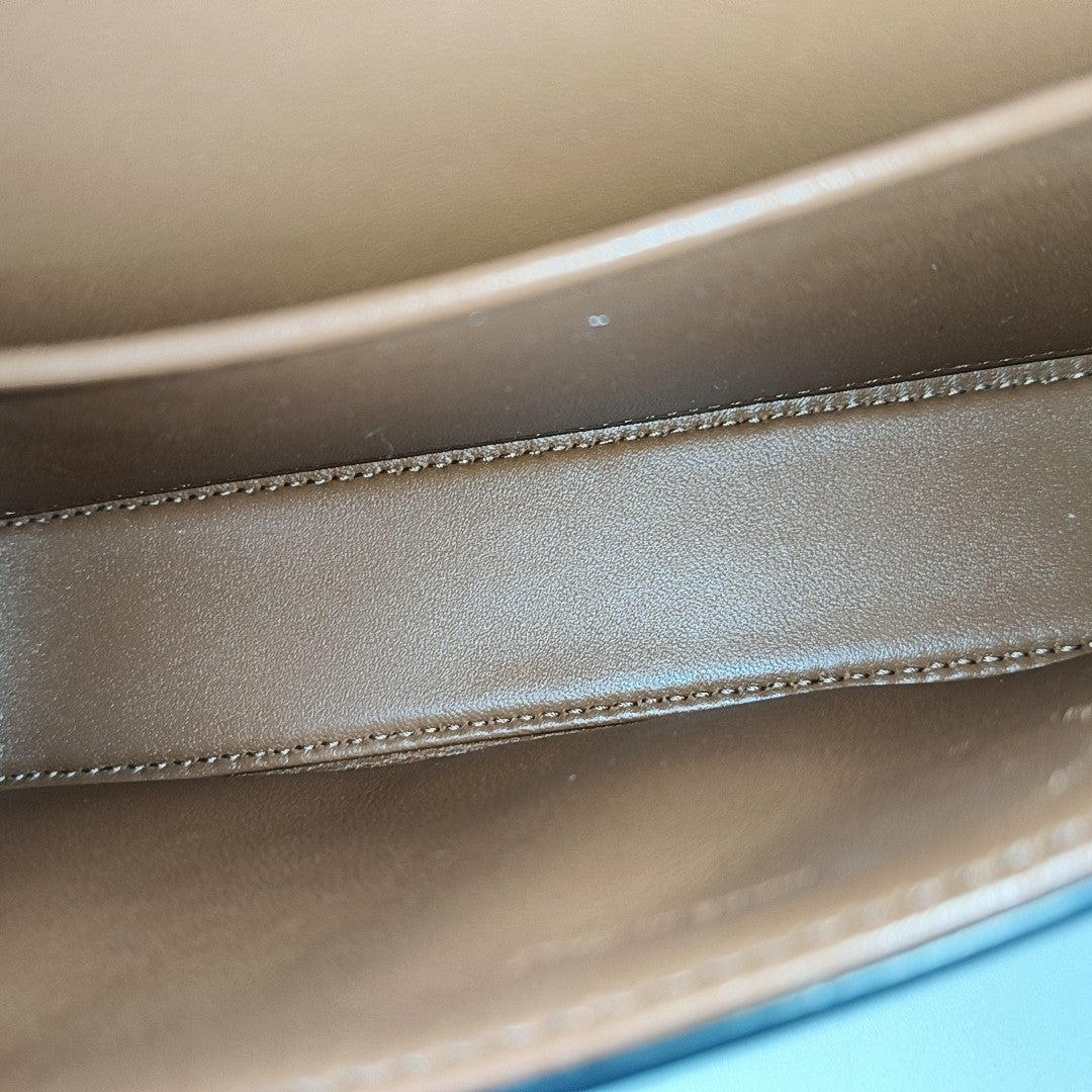 TRIOMPHE Small Coated Canvas Brown