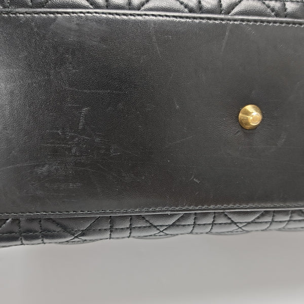 Lady Dior Large Cannage Lambskin Black
