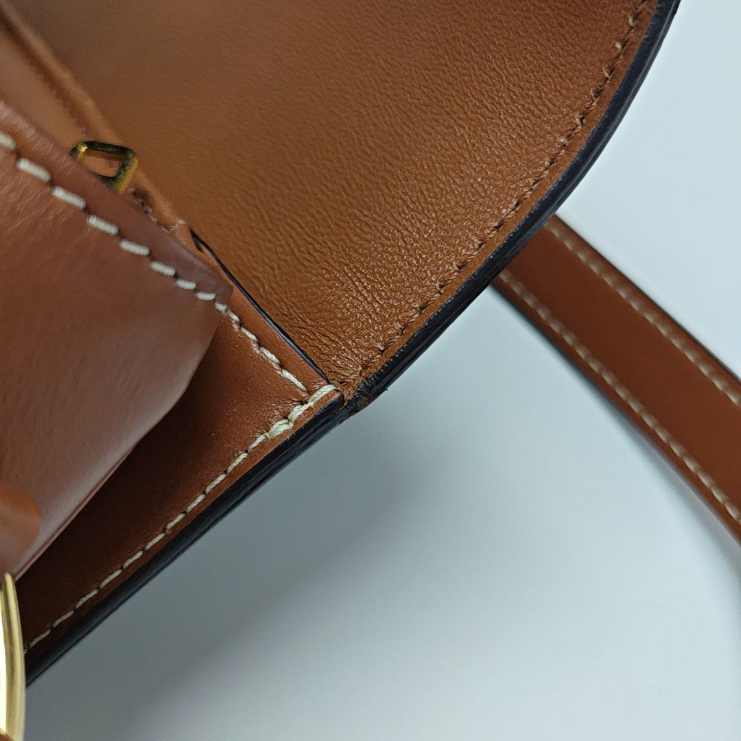 TRIOMPHE Small Coated Canvas Brown