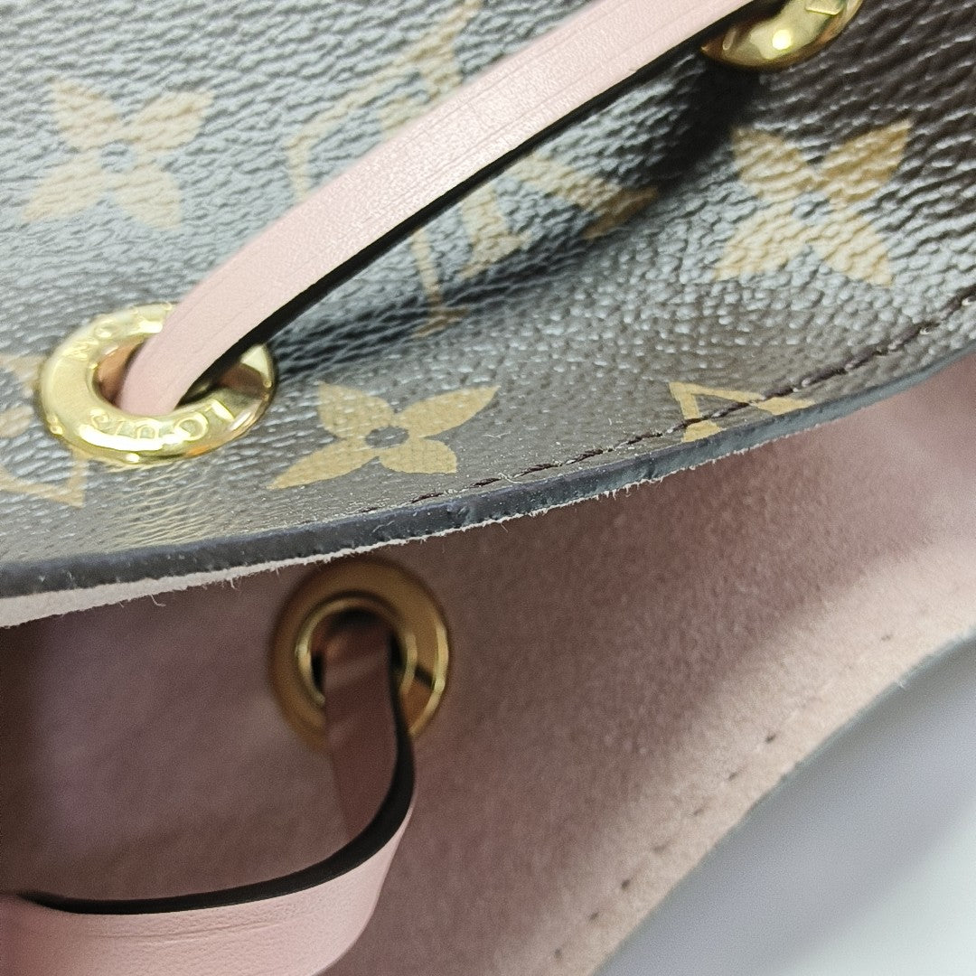 NÉONOÉ MM Monogram Coated Canvas Brown