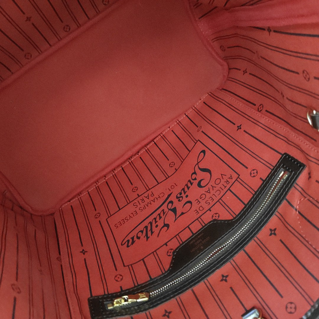 NEVERFULL MM Damier Ebene Coated Canvas Brown
