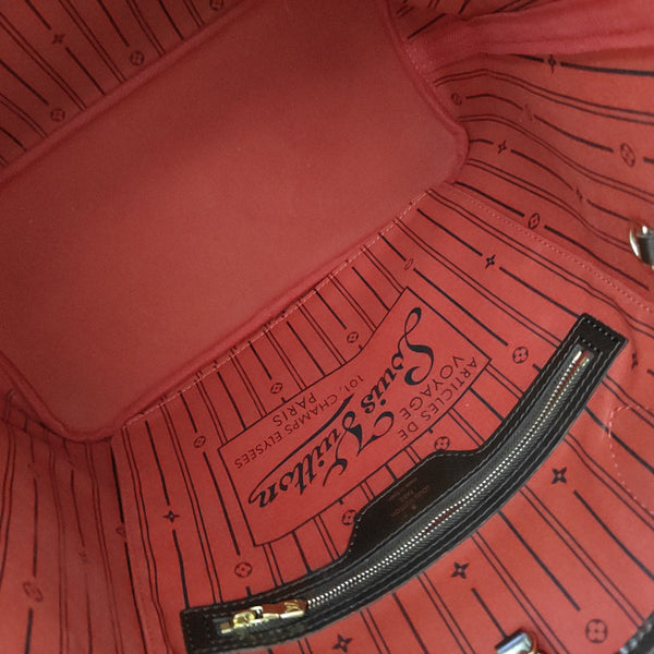 NEVERFULL MM Damier Ebene Coated Canvas Brown