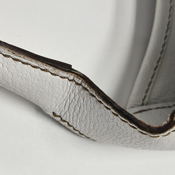 Calfskin Top Handle Bag White