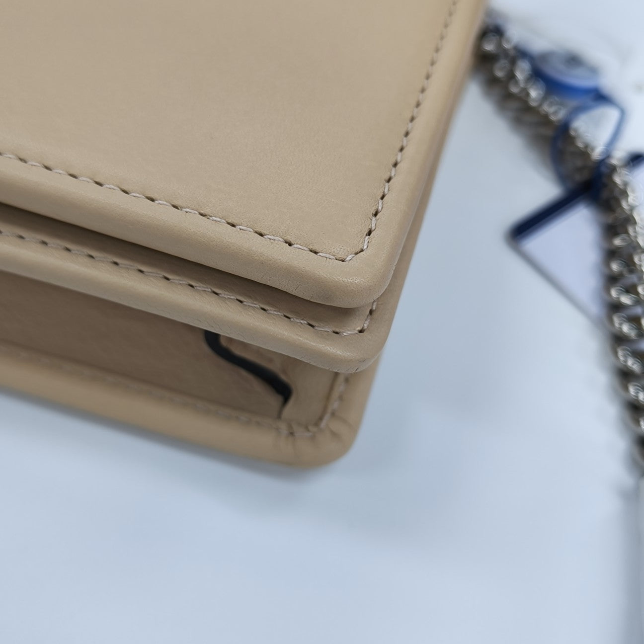 GG Marmont Small Calfskin Beige