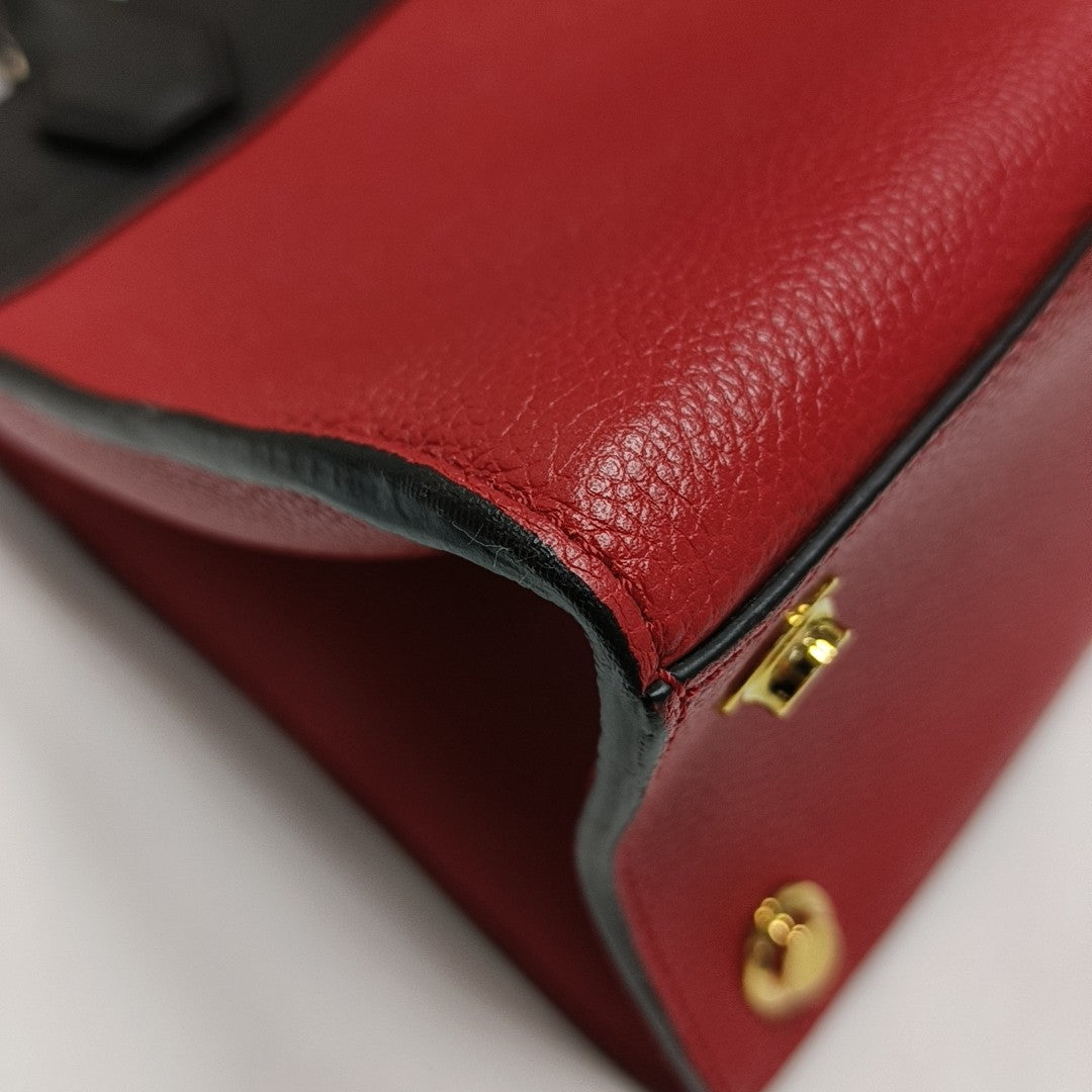 CITY STEAMER PM Calfskin Red