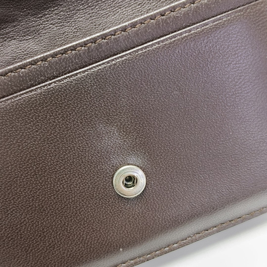 Lambskin Card Holder Brown