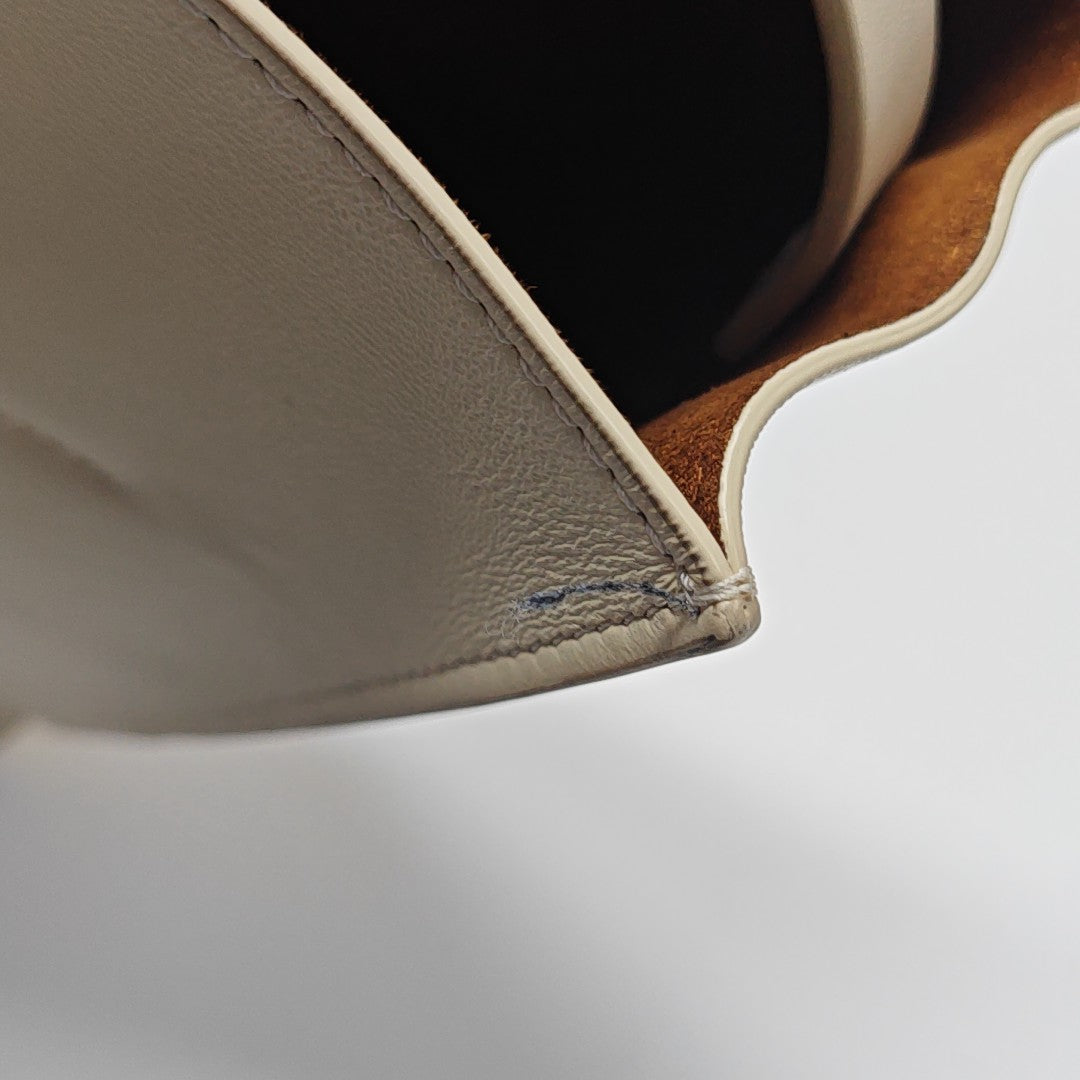 Calfskin Shoulder Bag Small White