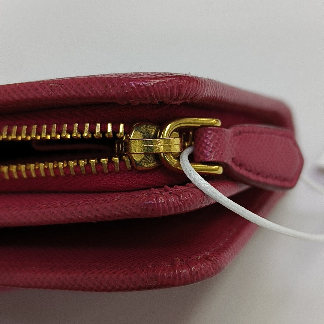 Saffiano Calfskin Wallet Red