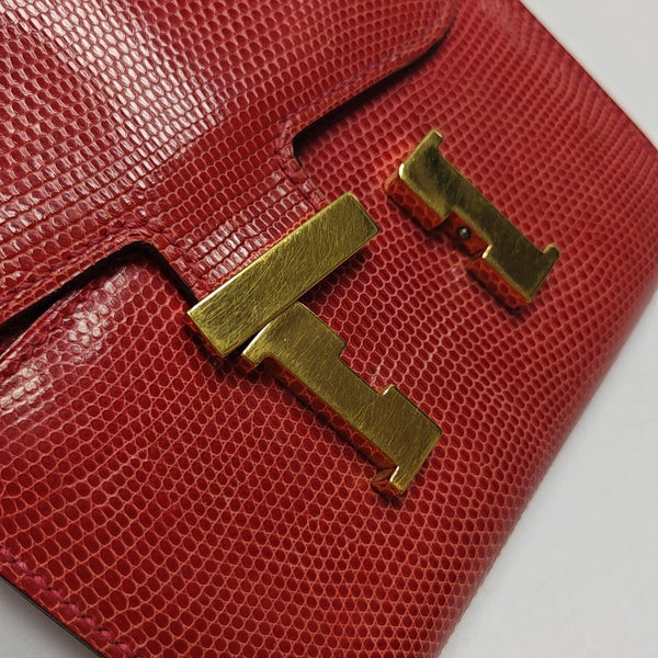 Constance Lizard Red Wallet