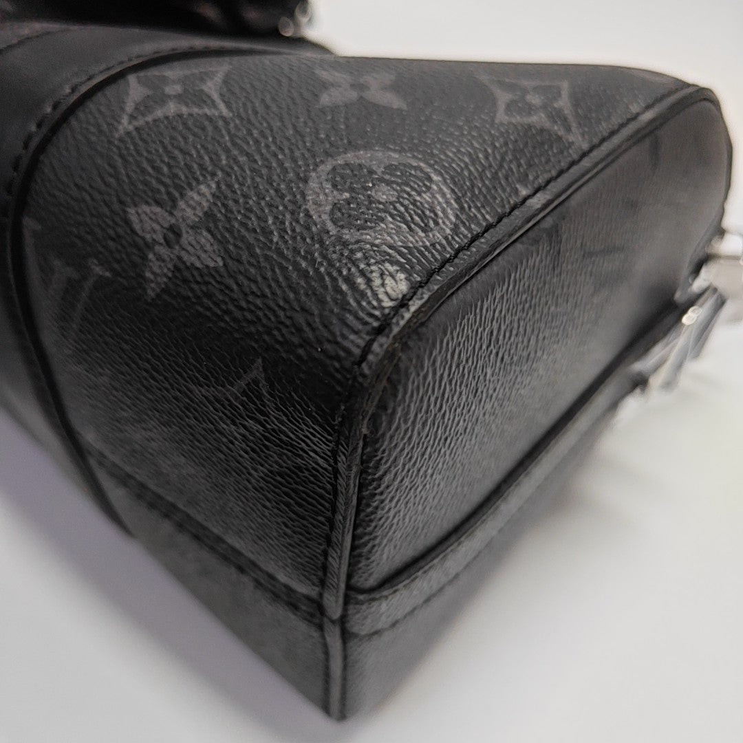KEEPALL Monogram Coated Canvas Black