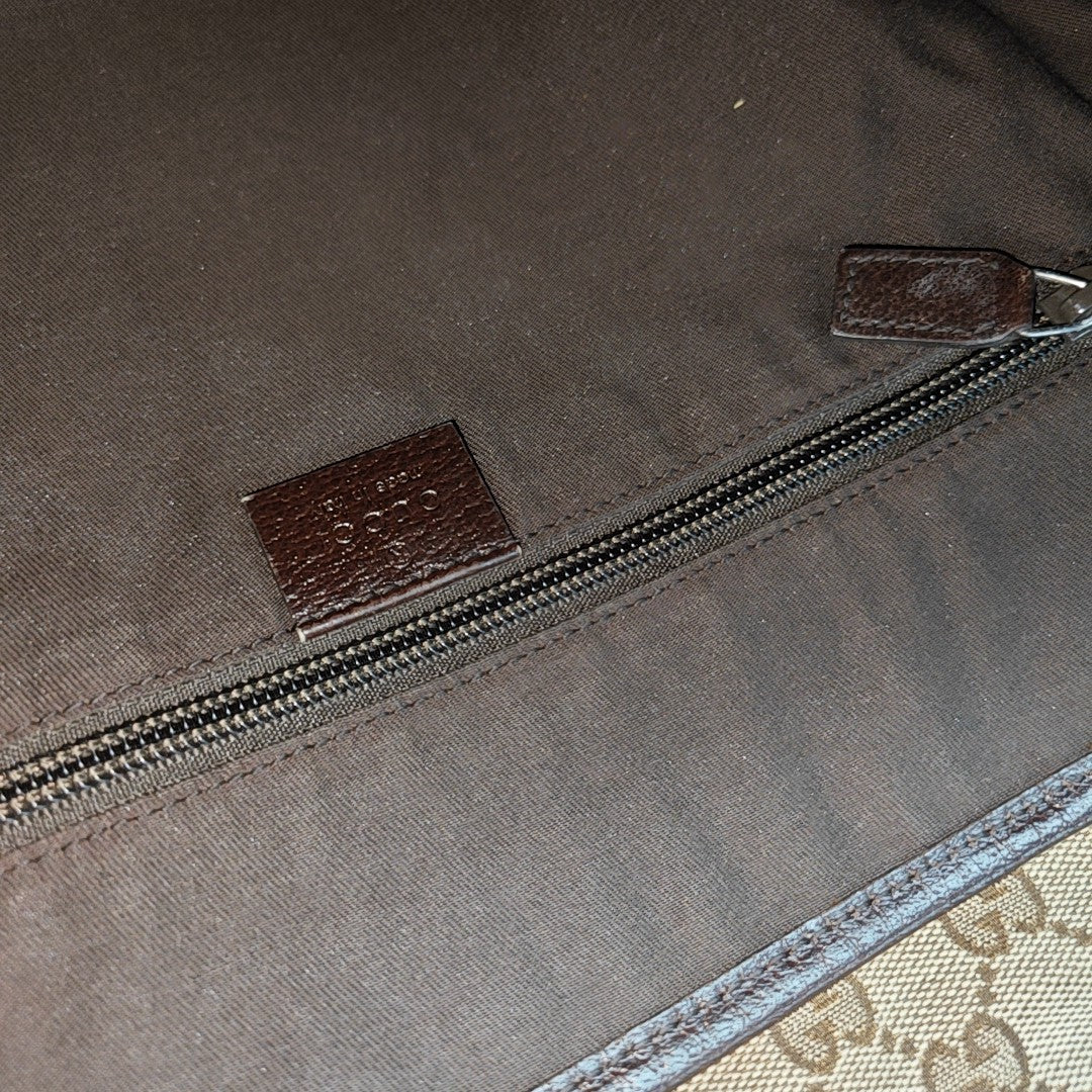 Monogram Canvas Crossbody Bag Beige