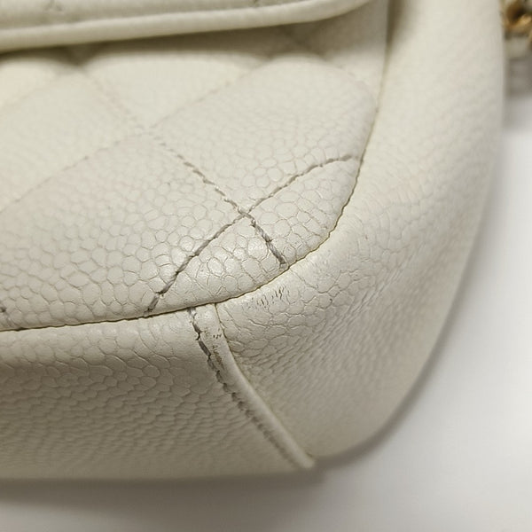 Quilted Grained Calfskin White