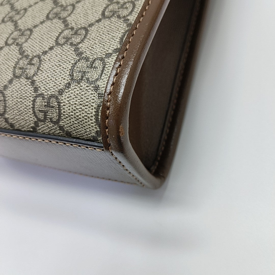 Retro Mini Monogram Coated Canvas Beige
