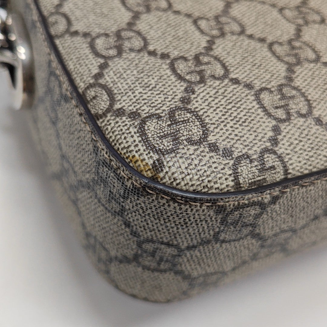 Monogram Coated Canvas Shoulder Bag Gray