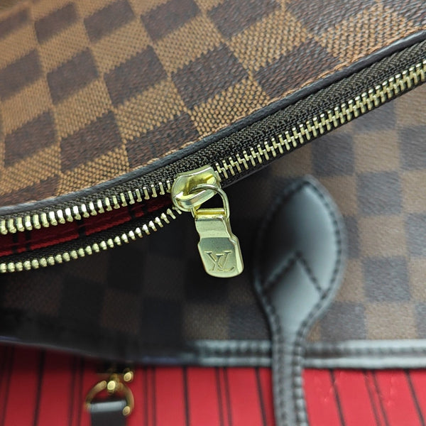 NEVERFULL GM Damier Ebene Coated Canvas Brown