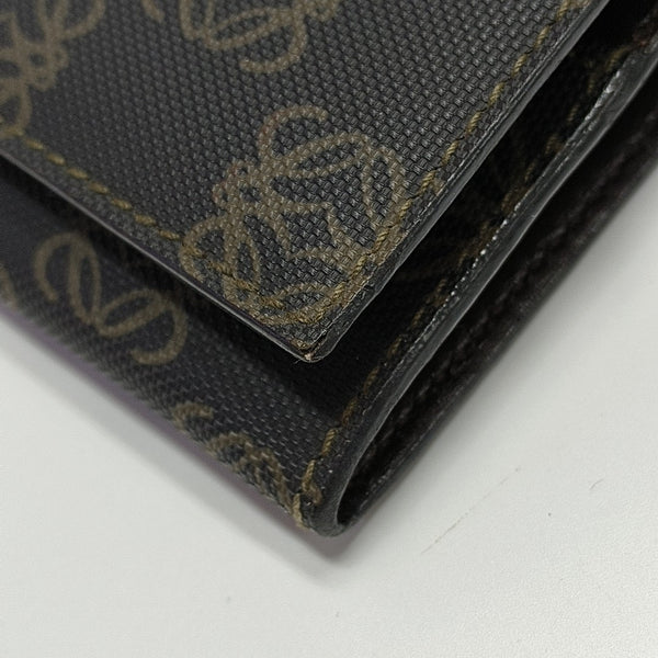 Monogram Leather Clutch Gray