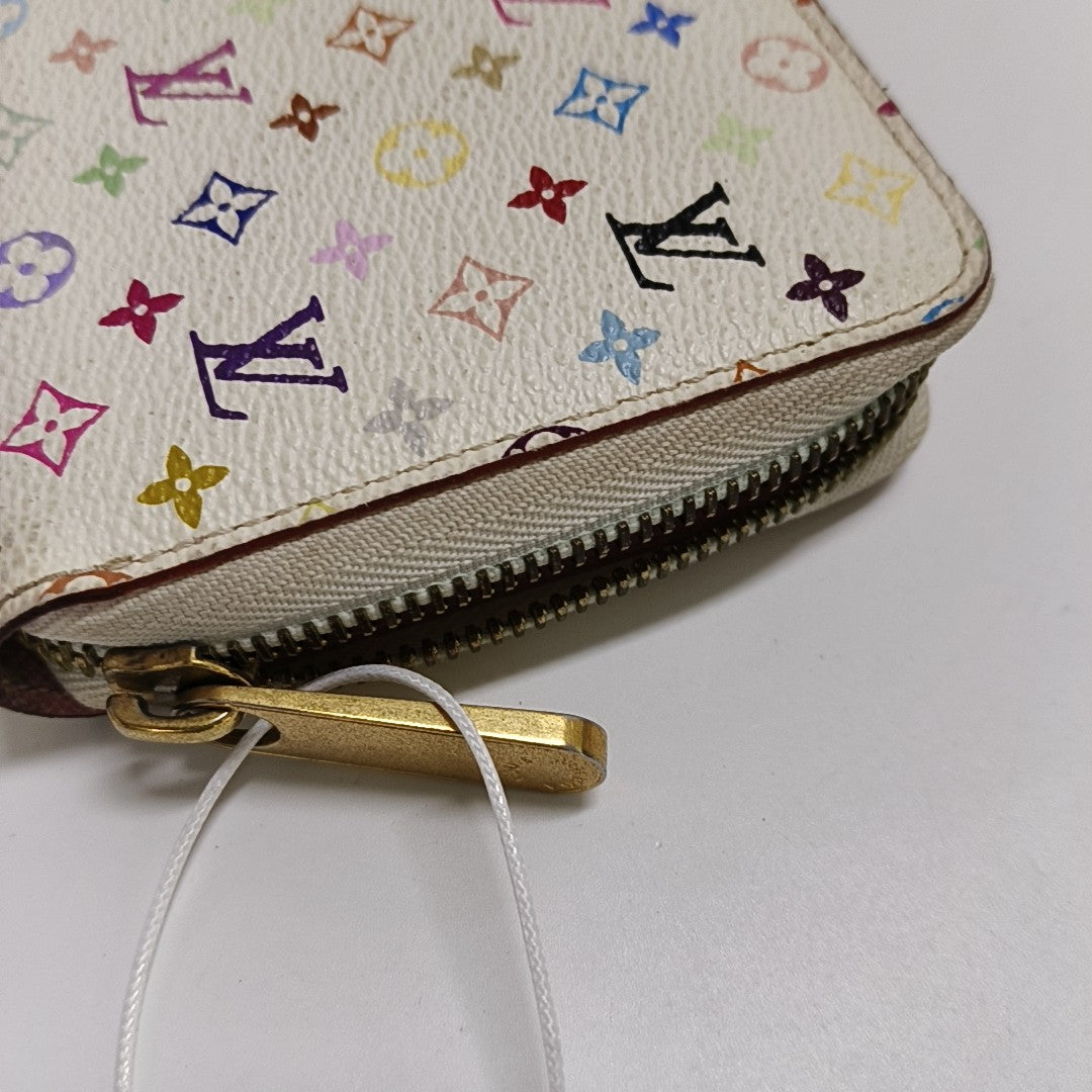 ZIPPY Monogram Coated Canvas White Wallet