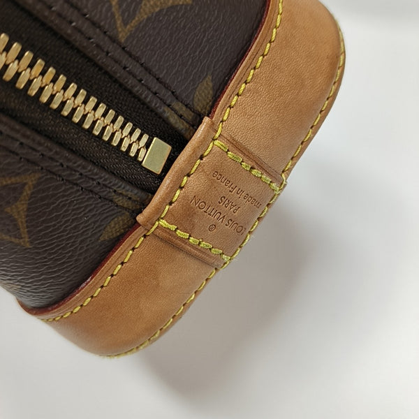 ALMA BB Monogram Coated Canvas Brown