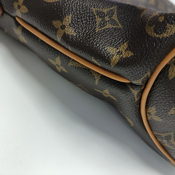 Monogram Coated Canvas Top Handle Bag Brown