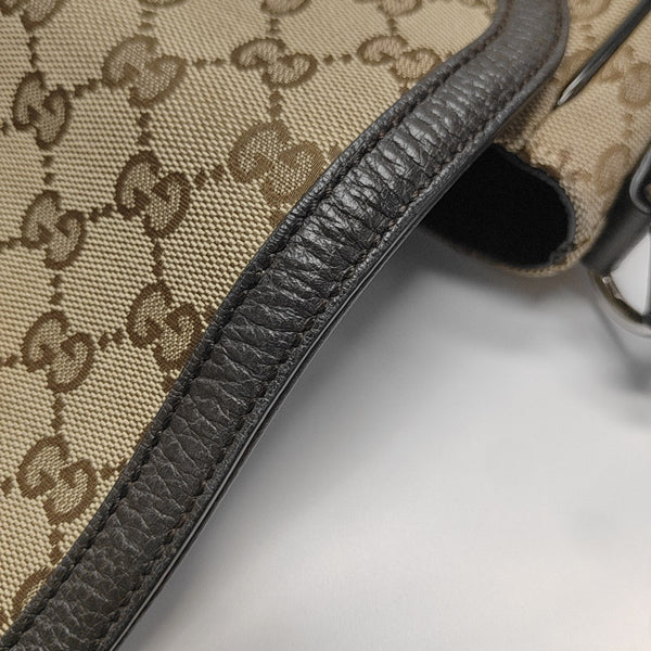 Monogram Canvas Shoulder Bag Brown