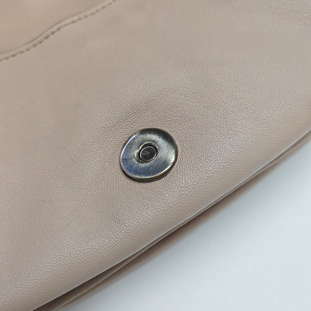 Leather Top Handle Bag Pink