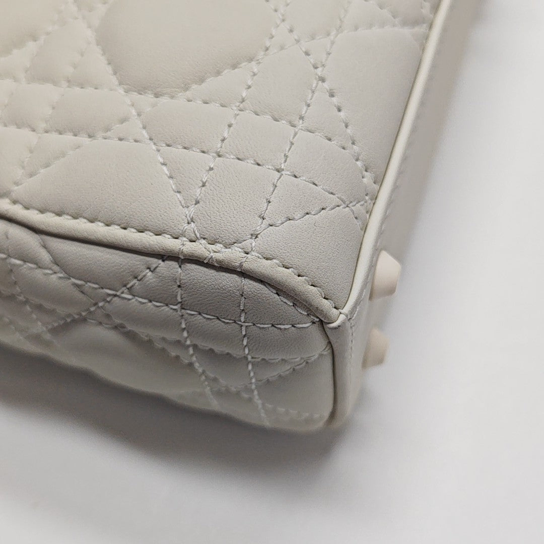 Lady Dior Mini Cannage Lambskin White