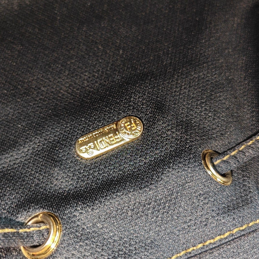 Fabric Top Handle Bag Blue