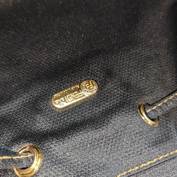 Fabric Top Handle Bag Blue