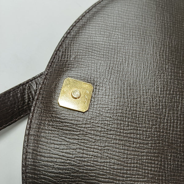 Calfskin Shoulder Bag Brown