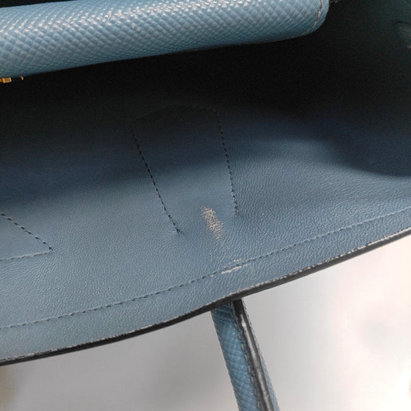 Double Medium Saffiano Calfskin Blue