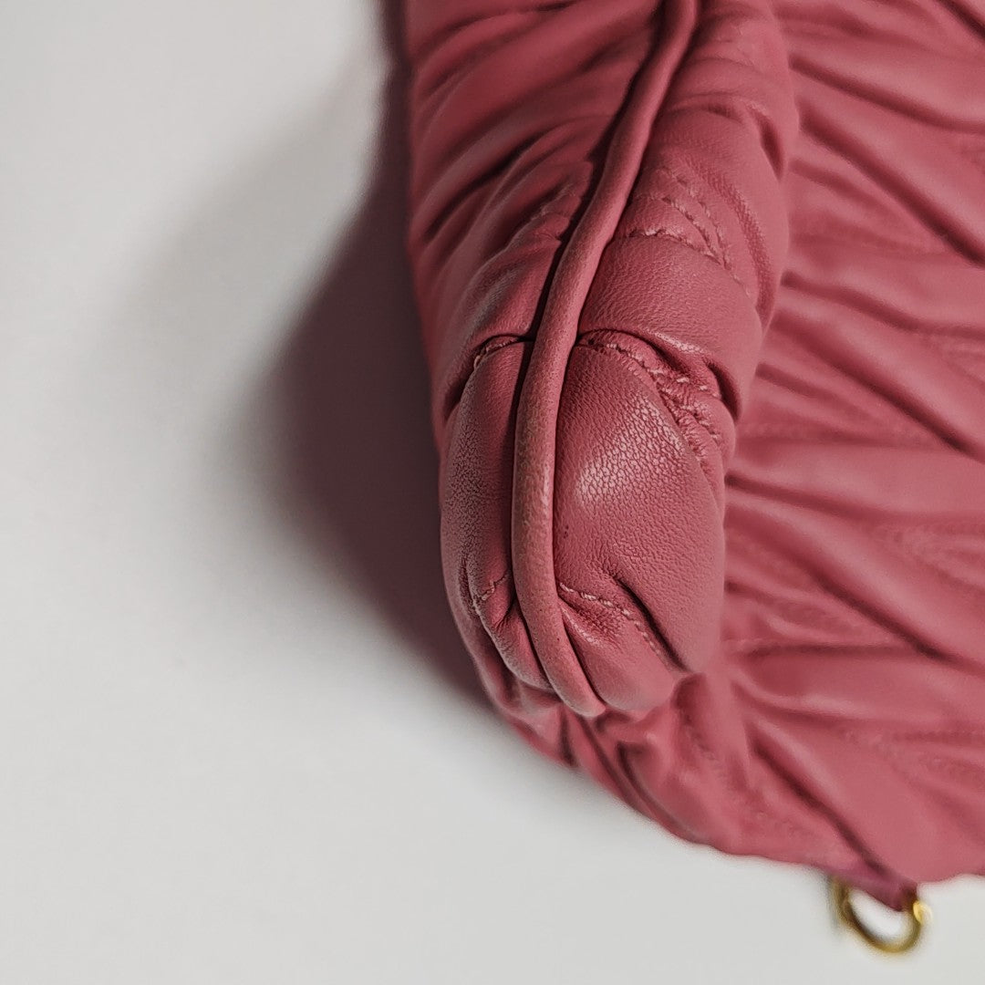 Matelassé Quilted Lambskin Red