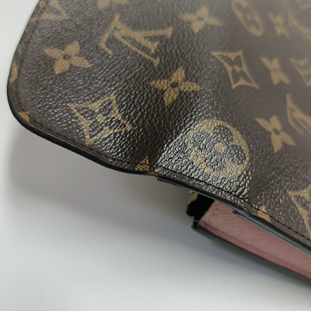 EMILIE Monogram Coated Canvas Brown Wallet