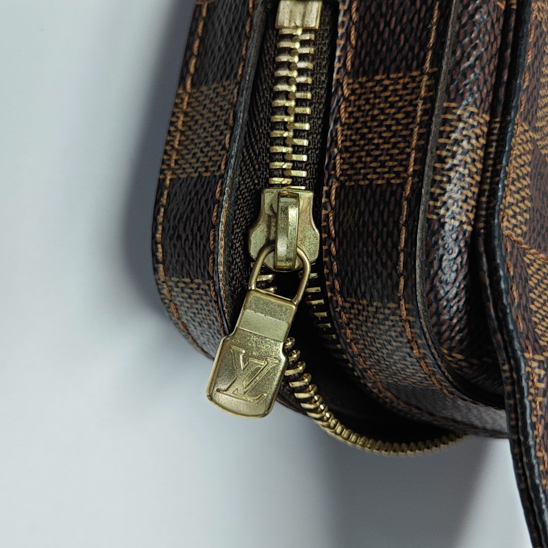 GÉRONIMOS Damier Ebene Coated Canvas Brown