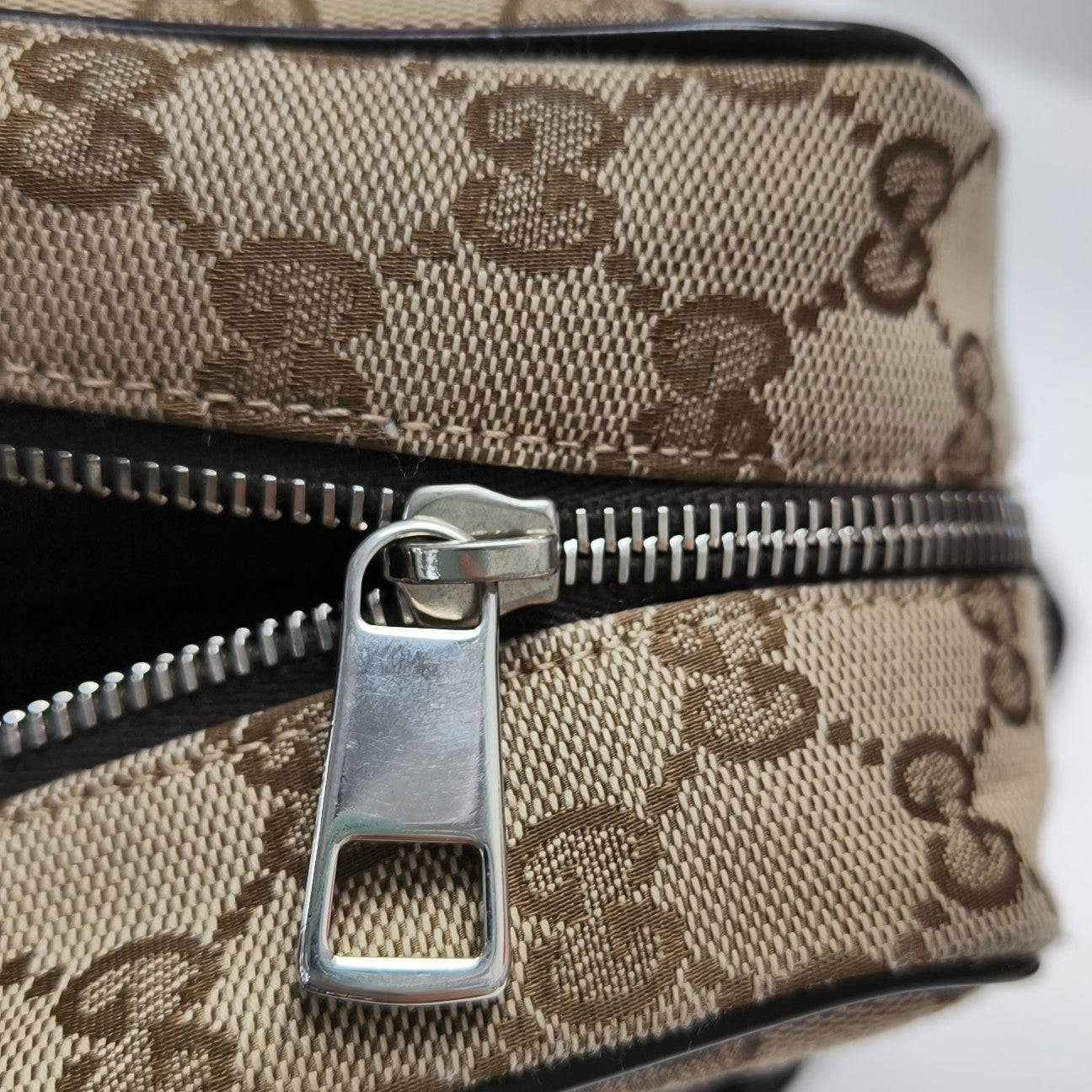 Monogram Canvas Shoulder Bag Beige