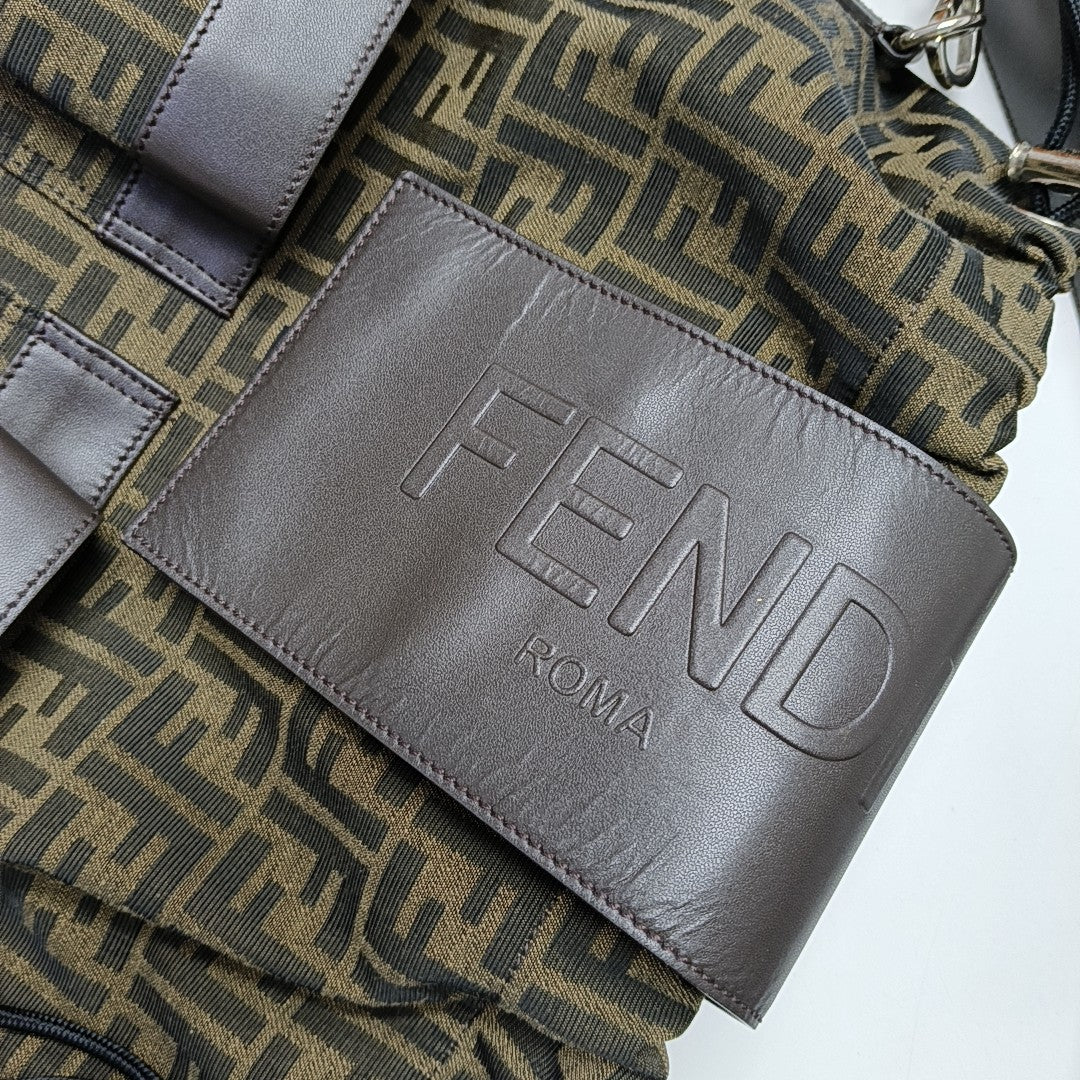 FENDI Strike Large Canvas Brown