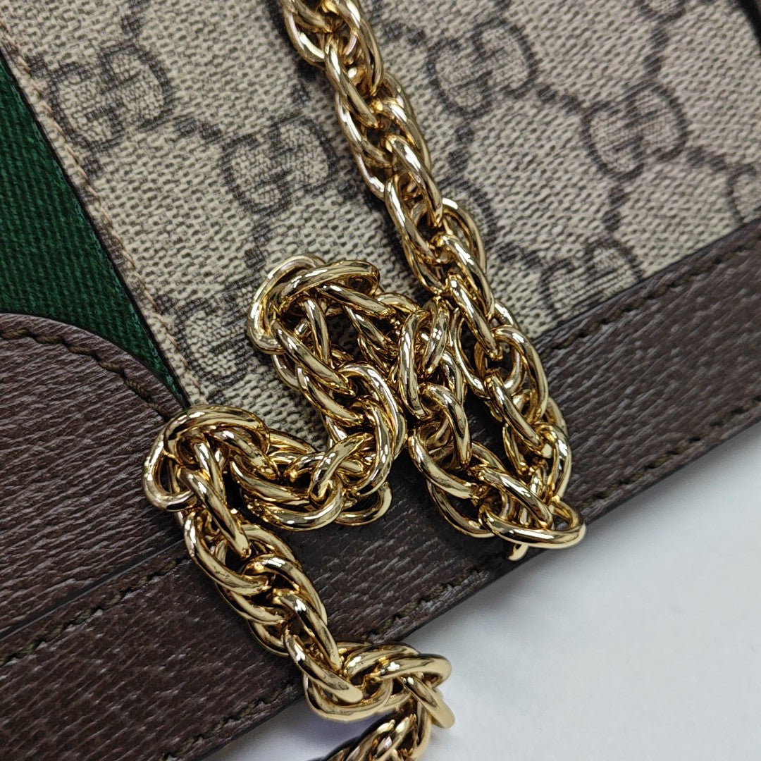 Ophidia Medium Monogram Coated Canvas Beige