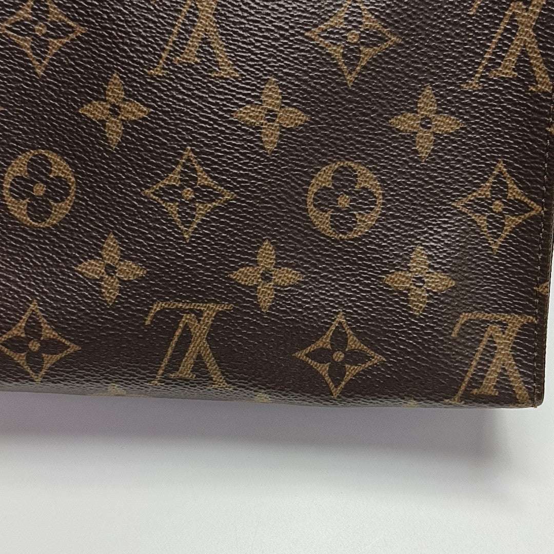 TOILET POCKET 19 Monogram Coated Canvas Brown