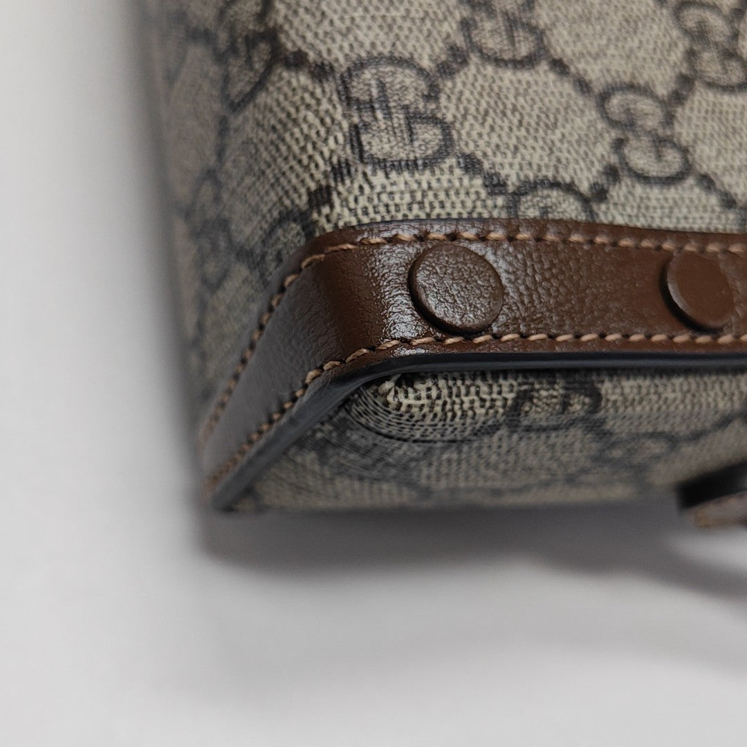 Horsebit 1955 Mini Monogram Coated Canvas Beige