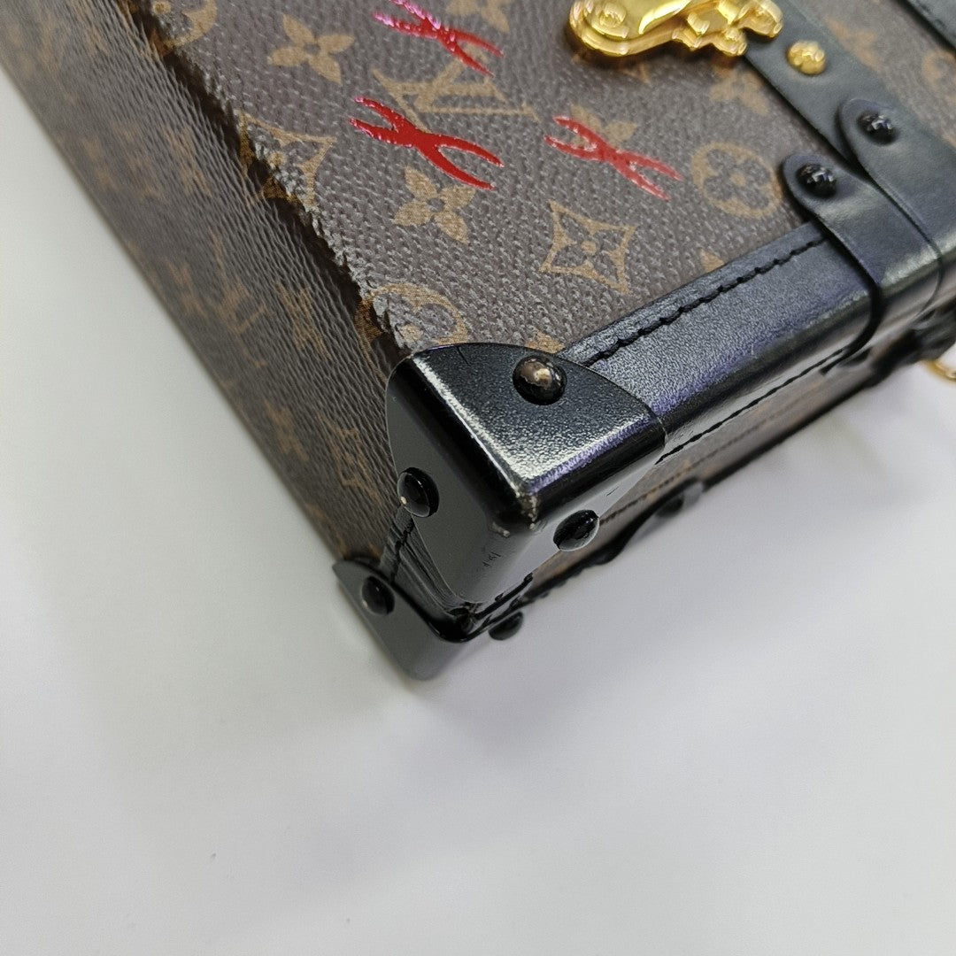 PETITE MALLE Monogram Coated Canvas Brown