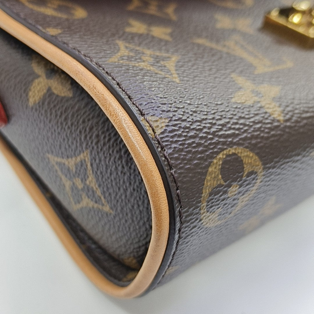 Pochette Camille Monogram Coated Canvas Brown