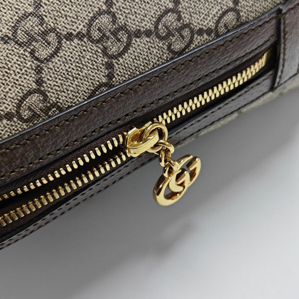 Ophidia Medium Monogram Coated Canvas Beige