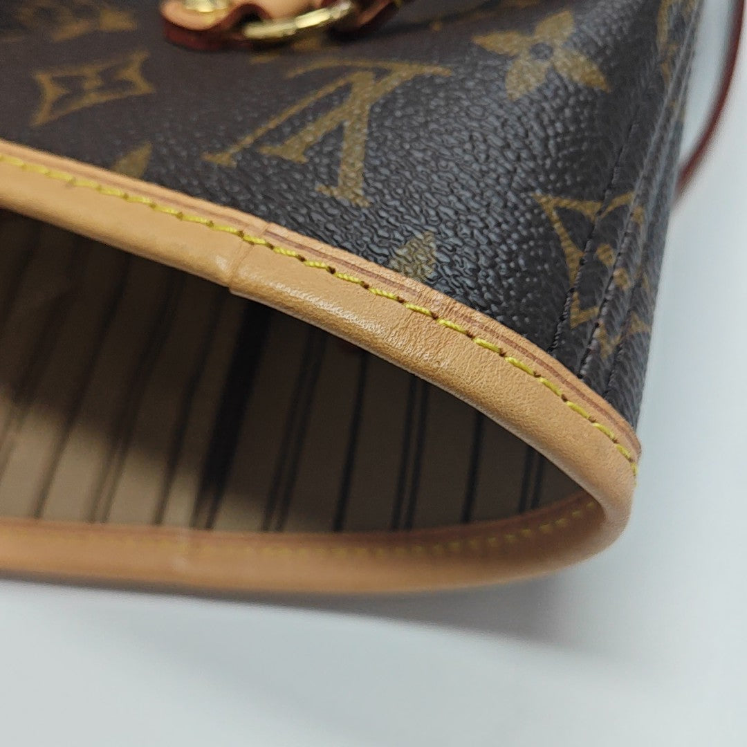 NEVERFULL MM Monogram Coated Canvas Brown